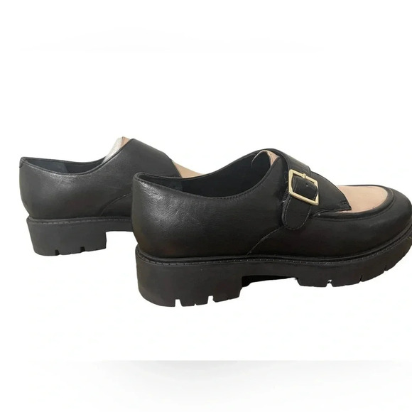 🖤 Seychelles “Catch Me” Buckle Lug Sole Loafers Black Women’s Size 7 🖤 - Picture 2 of 6